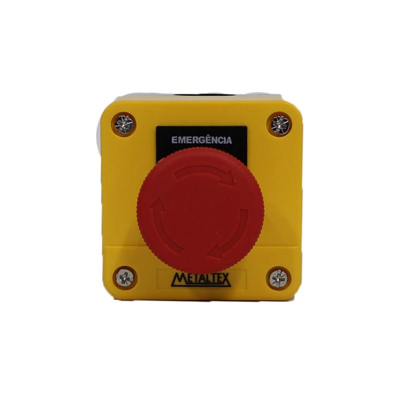 Caja plástica Amarilla con Botón emergencia 1NC