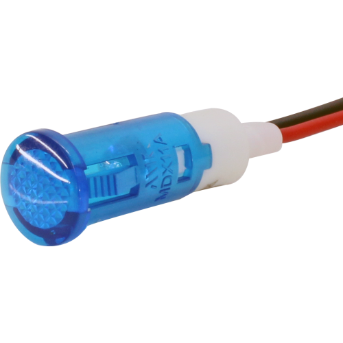 Piloto LED 10MM - 220VCA/CC azul cable 20cm