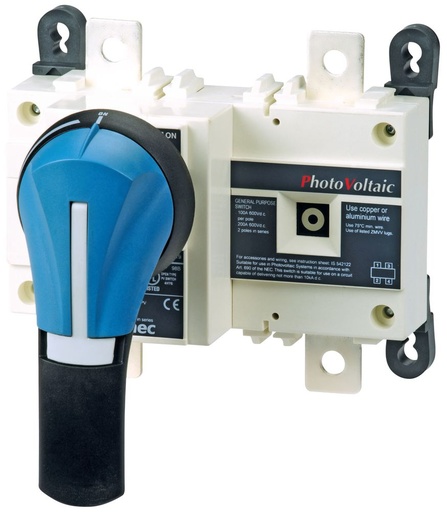 Interruptor fotovoltaico SIRCO DC 4X250A 1000Vdc CDE FRONTALE UL98B marca Socomec