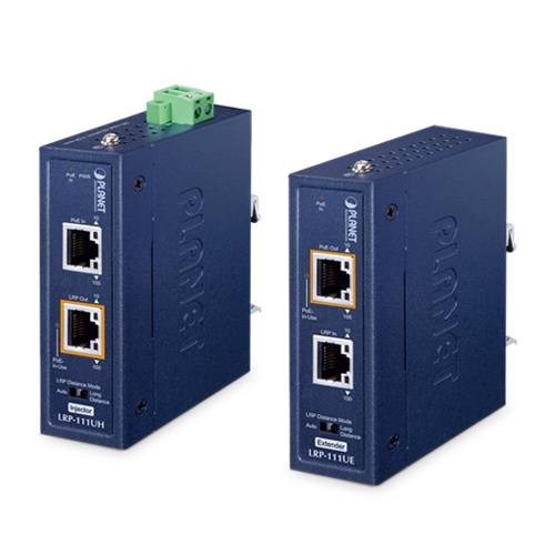 LRP-111U-KIT Kit Industrial de 1 Puerto 10/100TX 802.3bt PoE + 1 Puerto UTP PoE de Largo Alcance