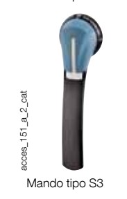 Mando frontal exterior negro IP65 modelo S3
