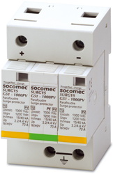 Supresor de transientes Tipo 2 SURGYS 1000VDC fotovoltaico
