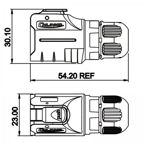 Conector Serie LP-16 RJ45 Plug Soldar CNLINKO