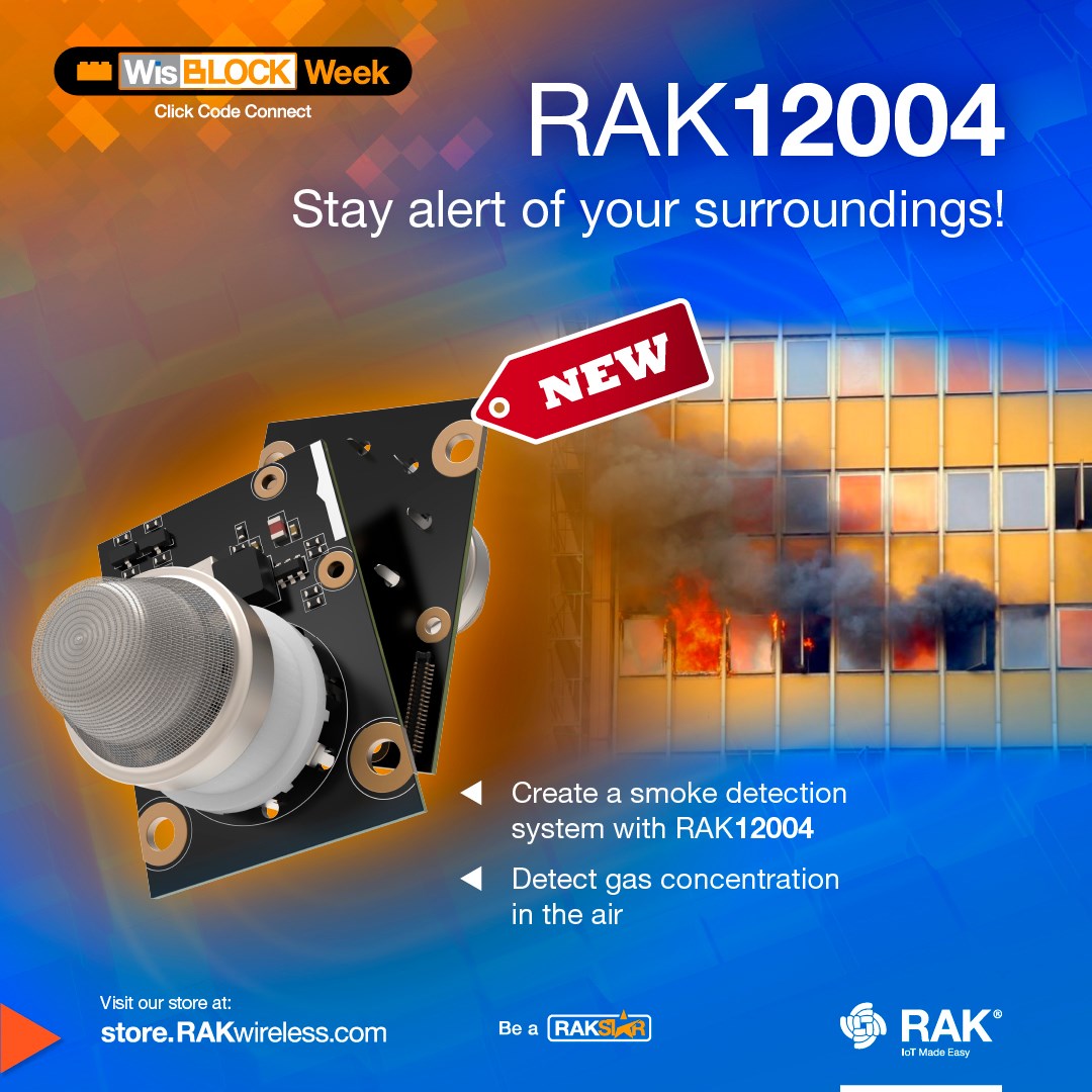 Sensor de gas Winsen Electronics MQ2 RAK12004
