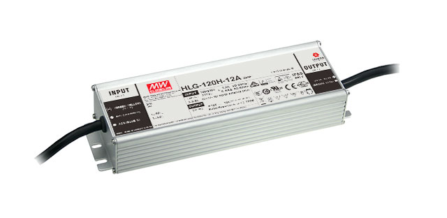 Driver LED Mean Well HLG-120H-30A 30VDC 120W 4A Io/Vo Ajuste manual