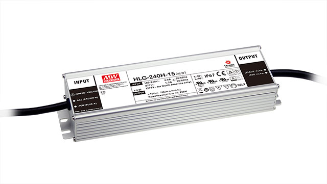 Driver LED Mean Well HLG-240H-54AB 54VDC 240.3W 4.45A Ajustable, dimmeable
