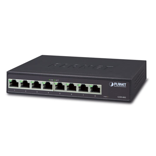 8-Port 10/100/1000BASE-T Gigabit Ethernet Switch