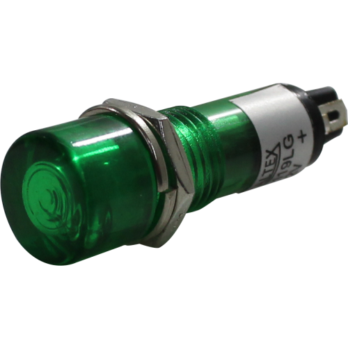 Señalero LED 11mm 12VCA/CC verde