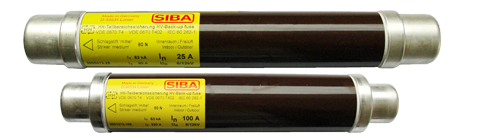 Fusible Media Tensión marca SIBA, 50A, 10/24 kV, e=442 mm, Back-up, percutor 120N