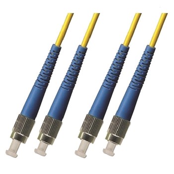 FC/UPC-FC/UPC Duplex SM 9/125 Fiber Patch Cable, 2.0mm Riser Yellow Jacket, 3M