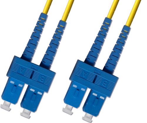 SC/UPC-SC/UPC Duplex SM 9/125 Fiber Patch Cable, 2.0mm Riser Yellow Jacket, 5M