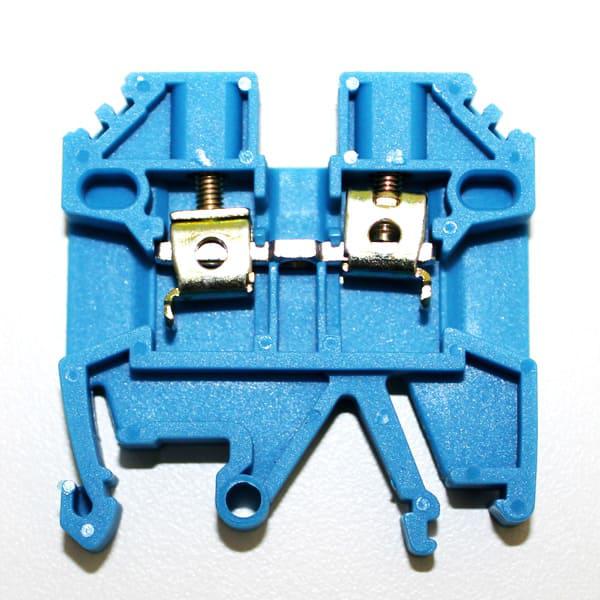 conector de paso 2,5mm P/ riel DIN TS32 / TS35 color azul