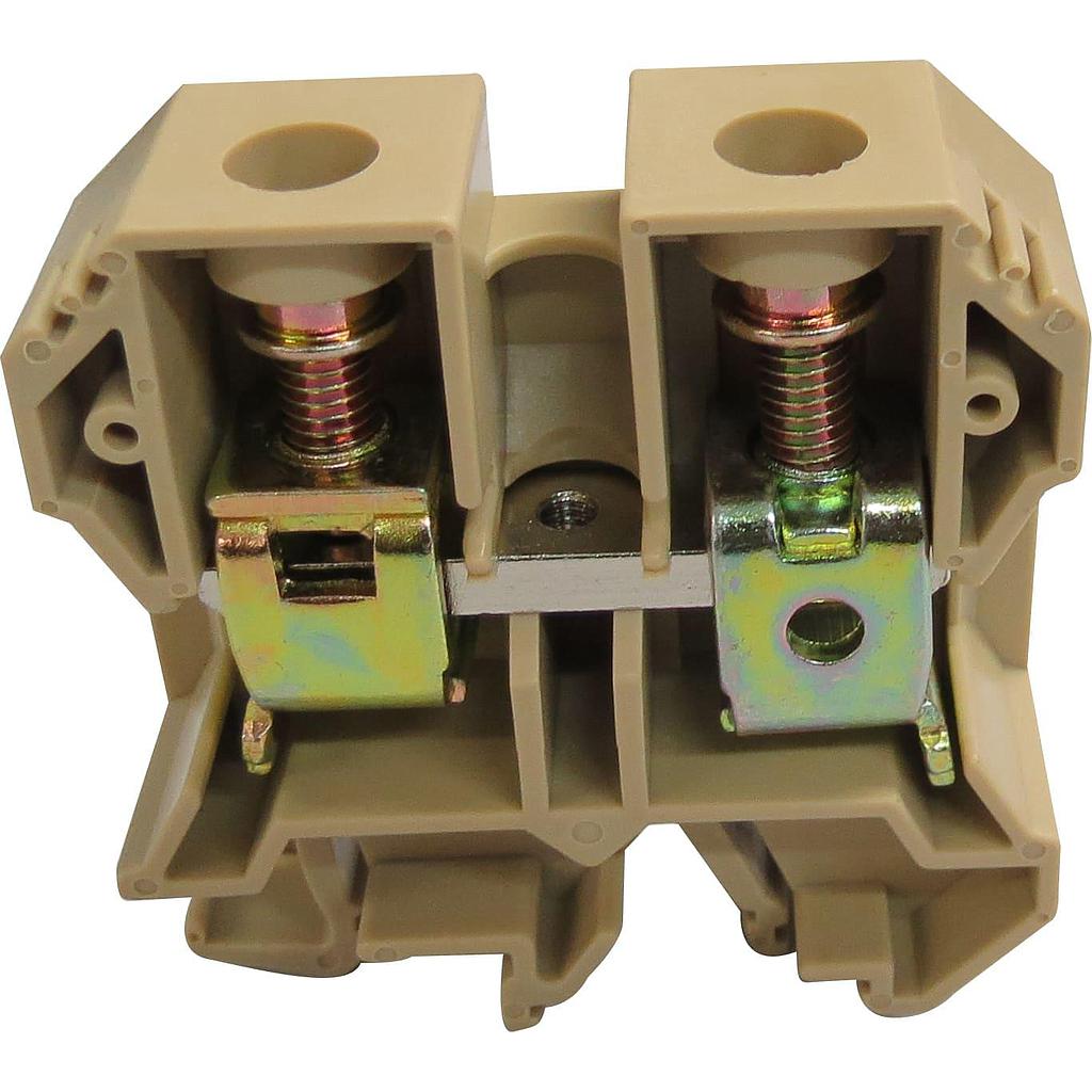 conector de paso 35mm P/ riel DIN TS32 / TS35 color beige