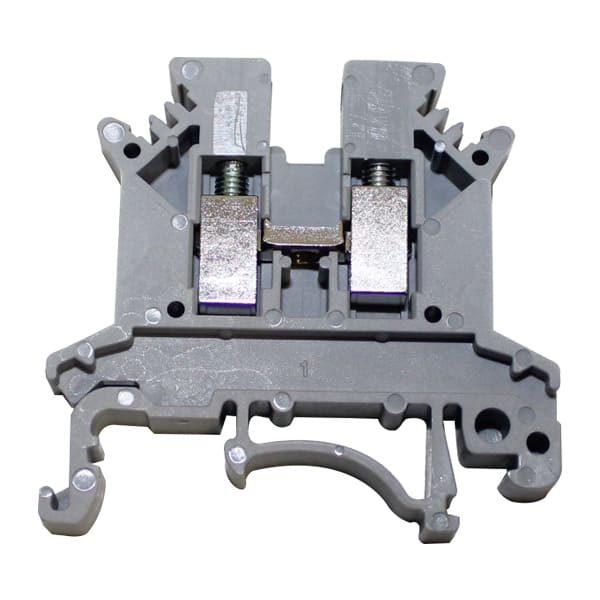 Bornera gris 2,5mm² conexión a través de tornillo