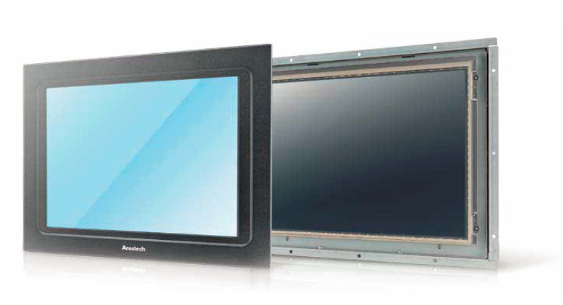 10.4" 4:3 (1024 x 768) 350 nits, IP54 front panel, Projected capacitive touch screen, USB interface, 1 VGA, DC 12~24V, phoenix connector