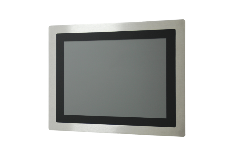 17" 4:3 (1280 x 1024), 350 nits, Stainless Steel 316 IP65 front panel, with Projected capacitive touch screen, USB interface,1 VGA, USB interface, DC 12~24V, Phoenix Connector