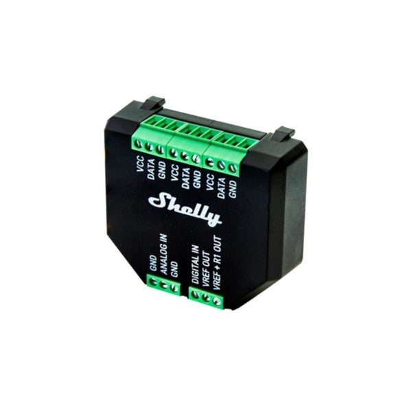 Para dispositivos Shelly Plus, utilice sensores DS18B20, DHT22, entrada analógica y digital