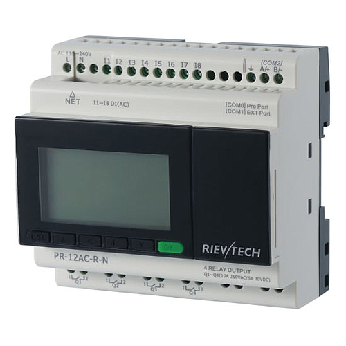 PLC programable por software PR-12AC-R-N Rievtech