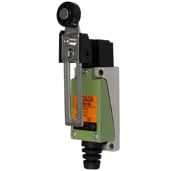 [FM8108] Fines de carrera metálico 5A-250VCA 1NA+1NC serie FM8 (Brazo ajustable con roldana)