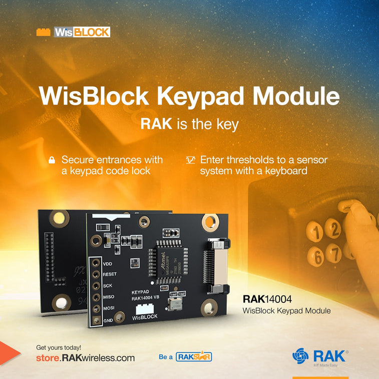 WisBlock Keypad Module RAK14004+RAK14009