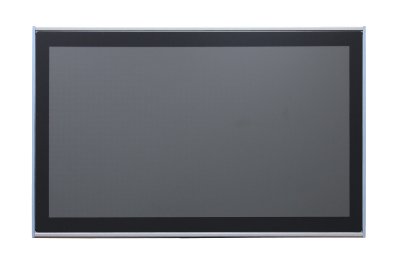 18.5" 16:9 (1366 x 768), 250nits, Fanless Panel PC with Intel Celeron J1900 CPU, Projected Capacitive Touch, 2 USB 3.0, 2 USB 2.0, 3 RS-232, 1 RS-232/422/485, Line out, 8-bit DIO, 2 GbE, 1 VGA, 1 HDMI, DC 9-36 V, Phoenix Connector