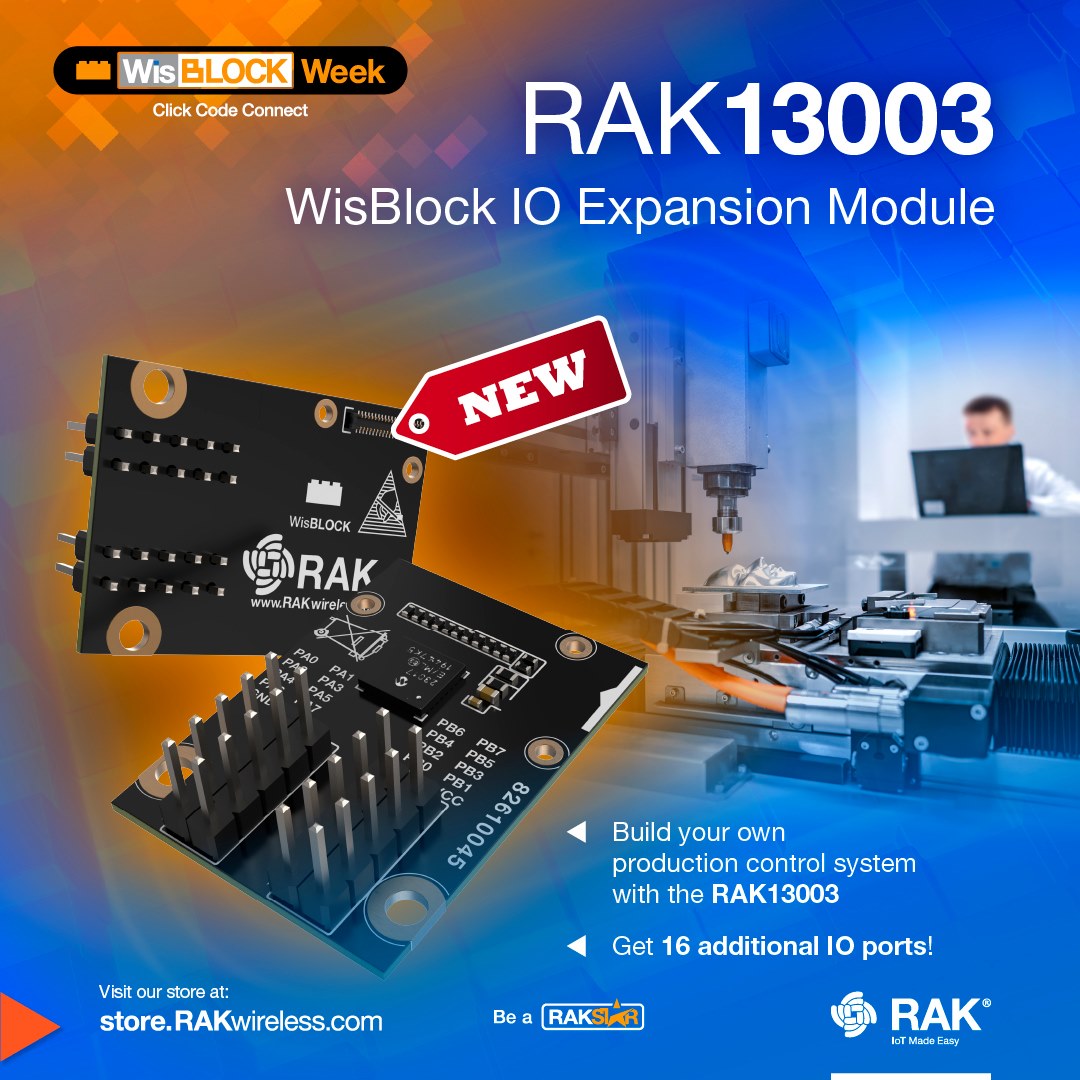 Módulo de expansión E/S Microchip MCP23017 RAK13003