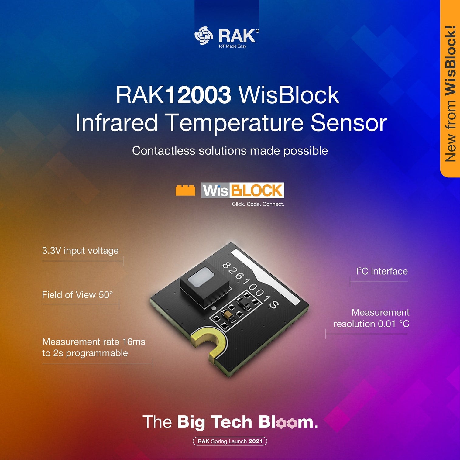 Sensor de Temperatura IR Melexis MLX90632 RAK12003