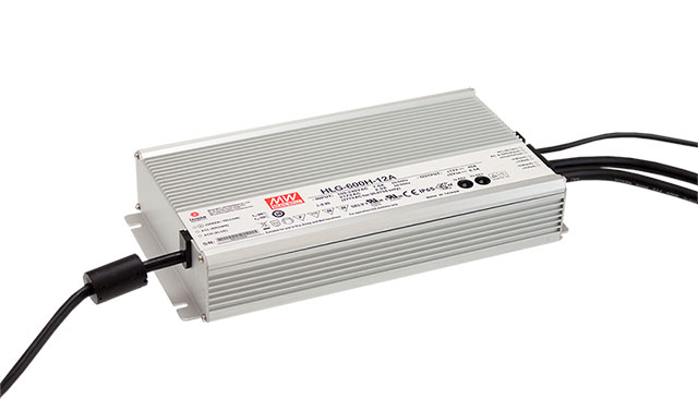 Driver LED Mean Well HLG-600H-30B 30VDC 600W 20A Io/Vo Ajuste manual