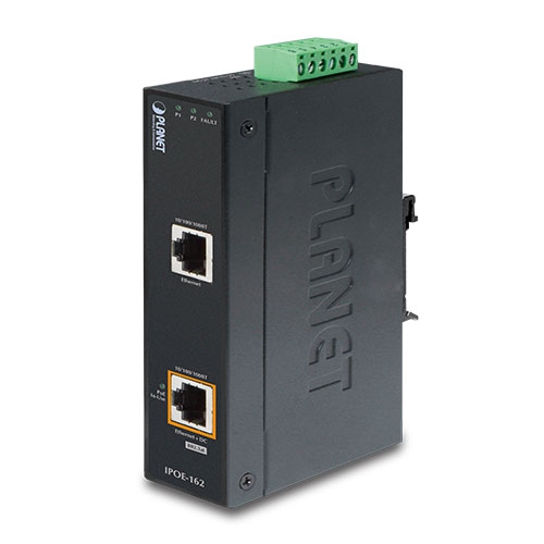 IP30, Industrial 802.3at (30W) High Power PoE  Injector  (-40 to 75 C)