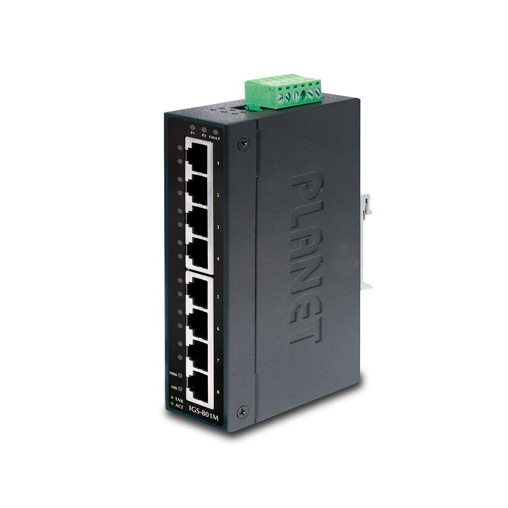 Switch Industrial 8 Puertos RJ45 10/100/1000 administrable