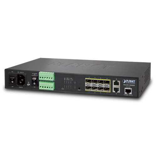 8-Port 100/1000X SFP + 2-Port 10/100/1000T Managed Metro Ethernet Switch