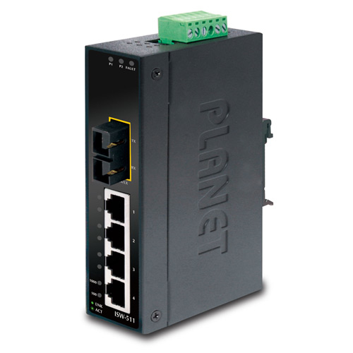Switch Industrial Fast Ethernet de 4 puertos 10/100Base-TX + 1 puerto 100Base-FX