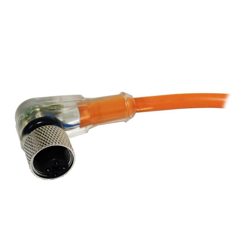 Cable con Conector M12 90º 4 pines LED PNP 2m