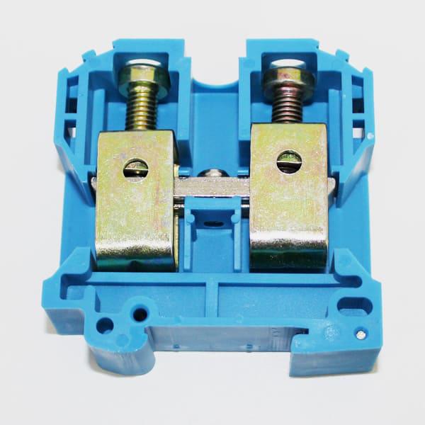 conector de paso 70mm P/ riel DIN TS32 / TS35 color azul