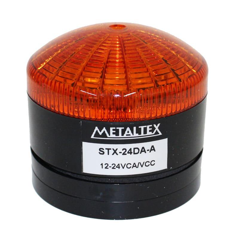 Indicador pulsante -luz xenon-diámetro 76mm- alimentación 12-24VCA/CC-IP65-Naranja