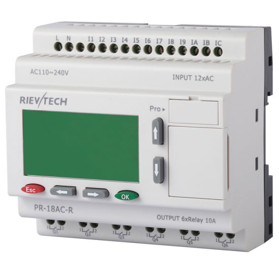 PLC programable por software 12 entradas digital, 6 salidas AC 110～240V Rievtech