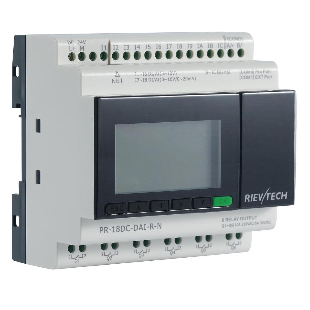 Micro PLC programable por software PR-18DC-DAI-R-N