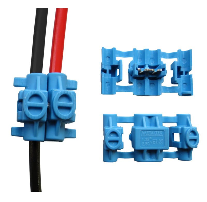 Unión para cables 0,5 a 1,0mm² azul