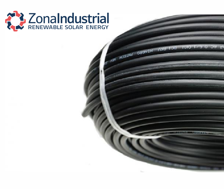 Rollo Cable 100 Metros para panel solar 6mm² negro H1Z2Z2-K