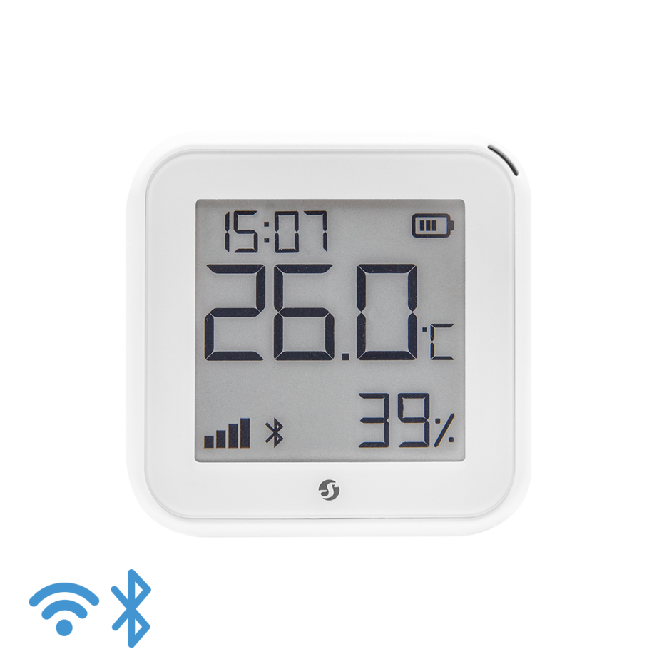 Sensor de temperatura y humedad Wi-Fi de próxima generación en color blanco