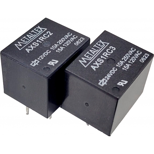Relé SPDT 15A terminal PCB serie AXS - Metaltex