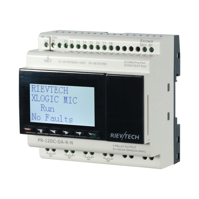 PLC con Ethernet, Web y MQTT 8E 4S PR-12 Rievtech