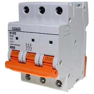 Interruptor automático 10kA 3P curva C 16A N10S
