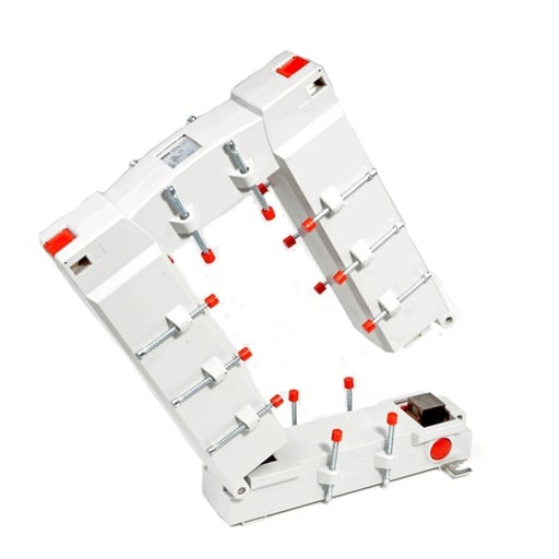 Transformador de corriente nucleo partido 1500/5A 7,5VA clase 0,5, serie KBU 812, Medidas Barra 1: 80 x 120 mm