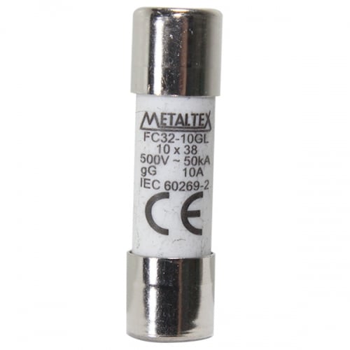 Fusible cilíndrico 14x51mm curva GL/GG acción retardada rangos 25 a 63A