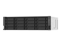 QNAP TS-1673AU-RP-16G servidor de almacenamiento NAS Bastidor (3U) Ryzen Embedded V1500B 16 GB DDR4 0 TB QNAP QTS Negro,