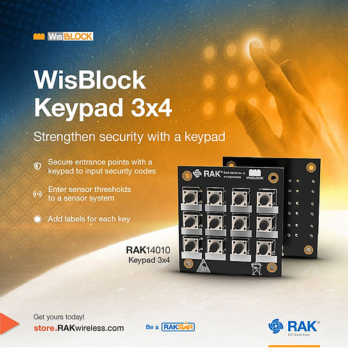WisBlock Keypad Module RAK14004+RAK14010