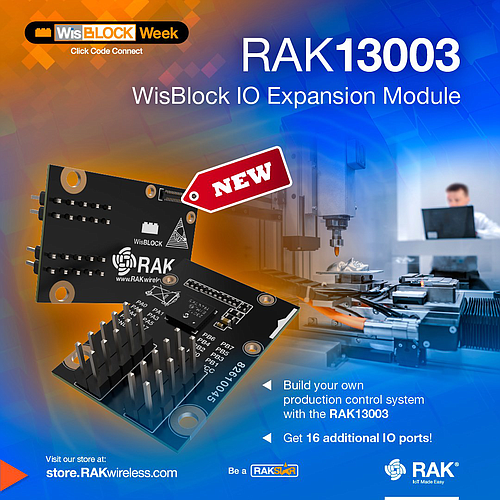 Módulo de expansión E/S Microchip MCP23017 RAK13003