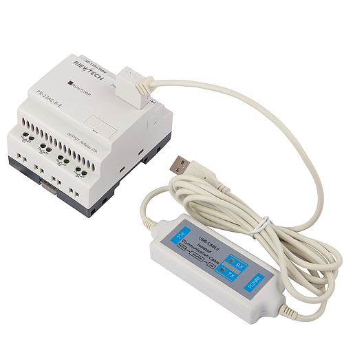 Mini PLC programable por software 8 entradas digitales, 2 salidas 110-240VAC Rievtech