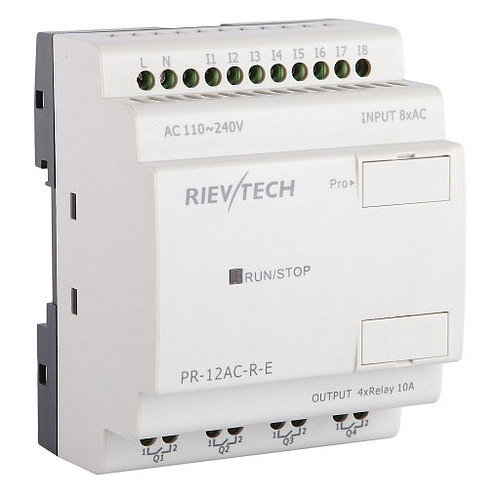 PLC programable por software 8 entradas digitales, 2 salidas 110-240VAC Rievtech